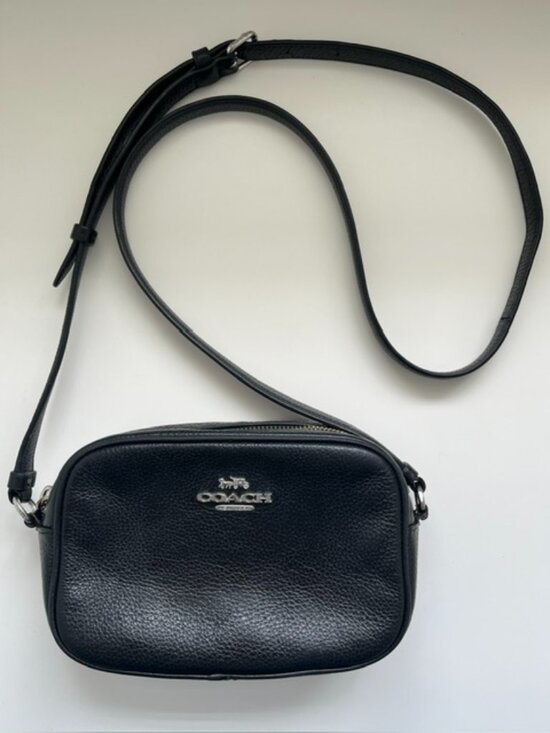Coach Handbags - Coach Mini Jamie Camera Bag in Black Pebbled Leather